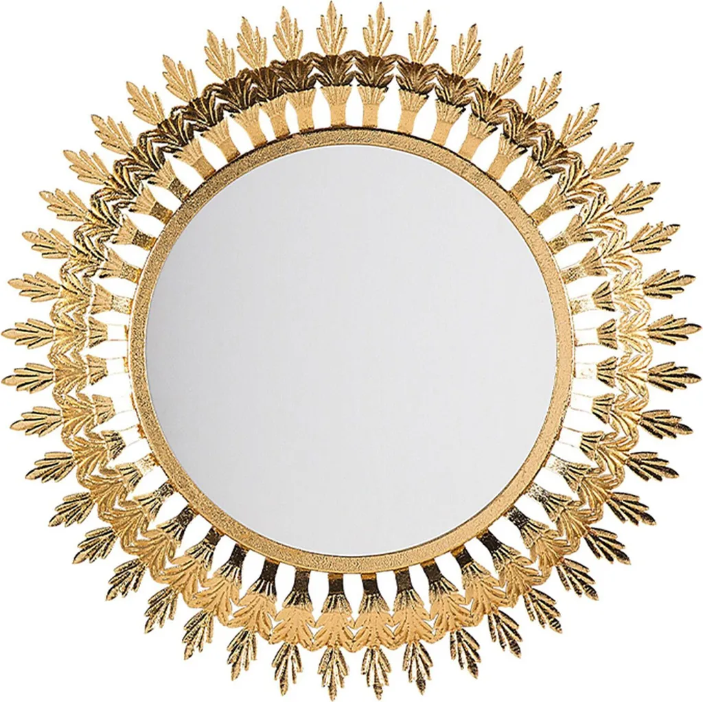 Miroir Mural Soleil Doré 60 cm : Sublimez vos Murs avec le Style Boho
