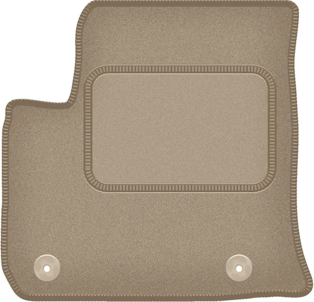 Tappetino conducente in velluto beige compatibile con Jeep Avenger Elektro (2023-, crossover) – con fissaggi – su misura