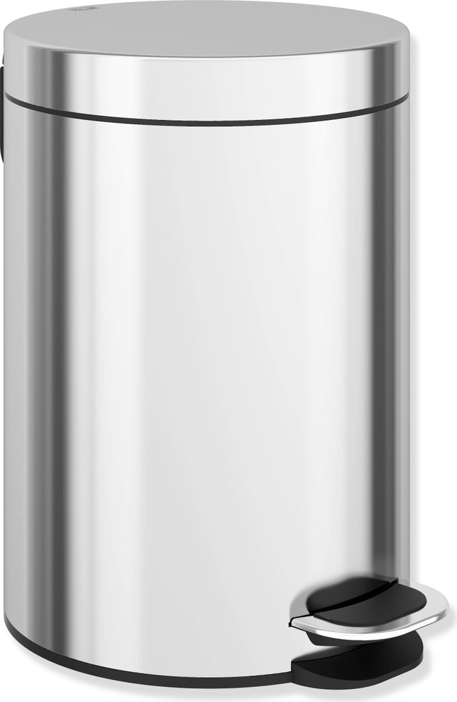 HEWI Abfallbehälter, Edelstahl, hochglanzpoliert, 5 Liter