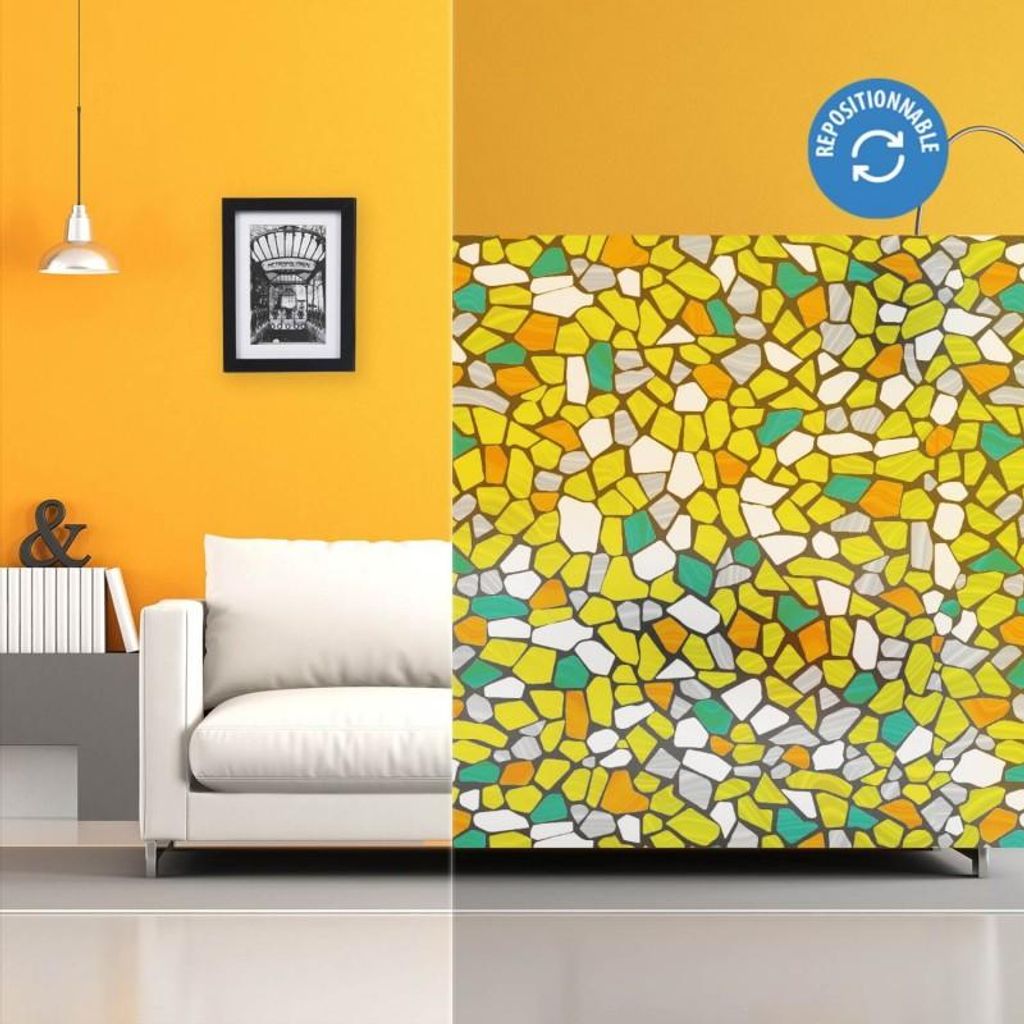 DIMEXACT - DIMEXACT Mosaik dekorativen elektrostatischen Film, 1,20 m x 0,5 m, Roller -120 cm x 0.5 m - en Rouleau