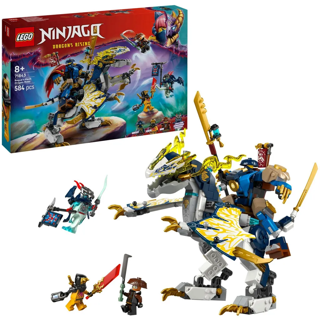 LEGO 71843 Ninjago : Robot Dragonnier Solide pour Combats sans Pièces Perdues