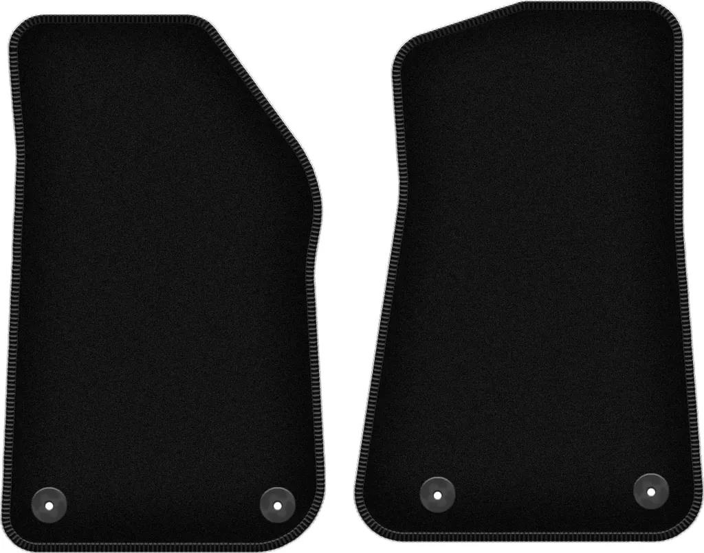 Tappetini Auto Anteriori Velluto Nero Jeep Wrangler JL 5P 2018-2023