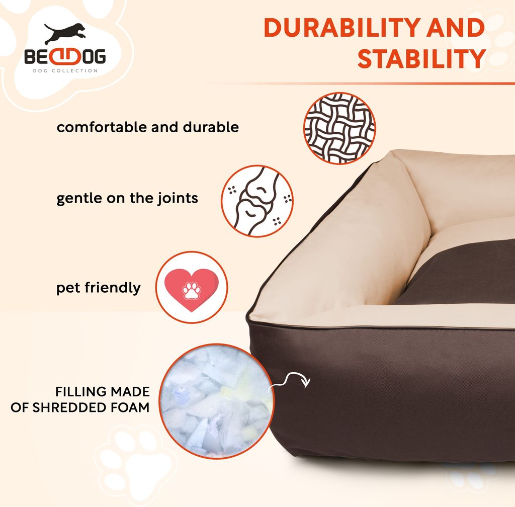Pelech pre psa BedDog 2v1,(XXL) cca 120x85x23cm, ROCK-FLOW Obrázok produktu 4