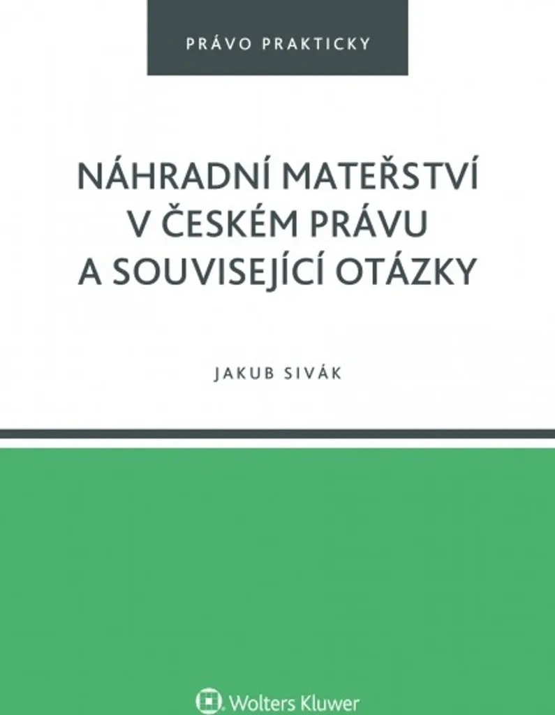 Livre de droit sur la GPA en République tchèque - Manuel Jakub Sivák