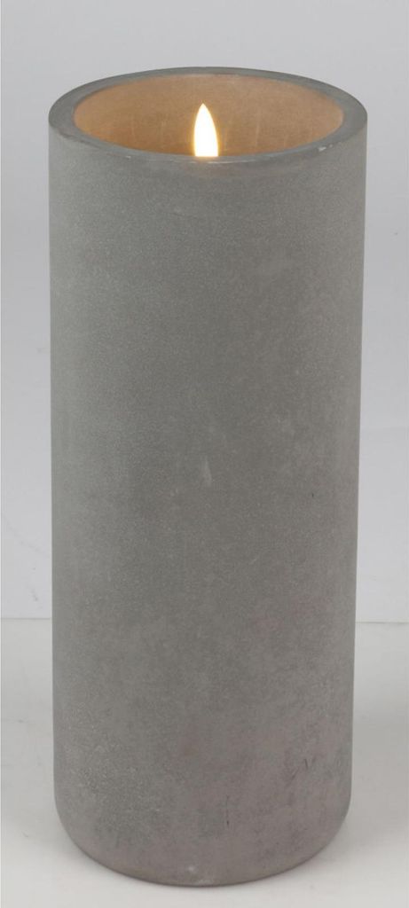 Solarlampe in Betonoptik ca. 12x30 cm moderne Solarleuchte Produktbild 