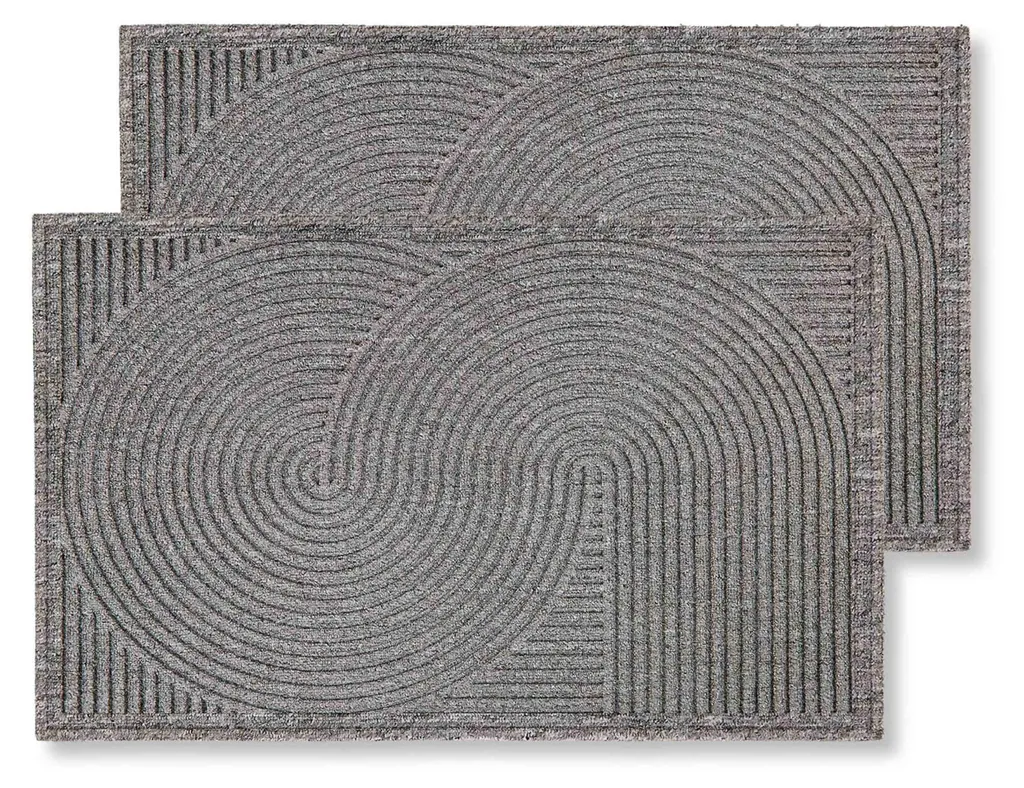 Tapis de sol Antidérapant Astra Graphic Deluxe Argent 60x90 cm Lot de 2