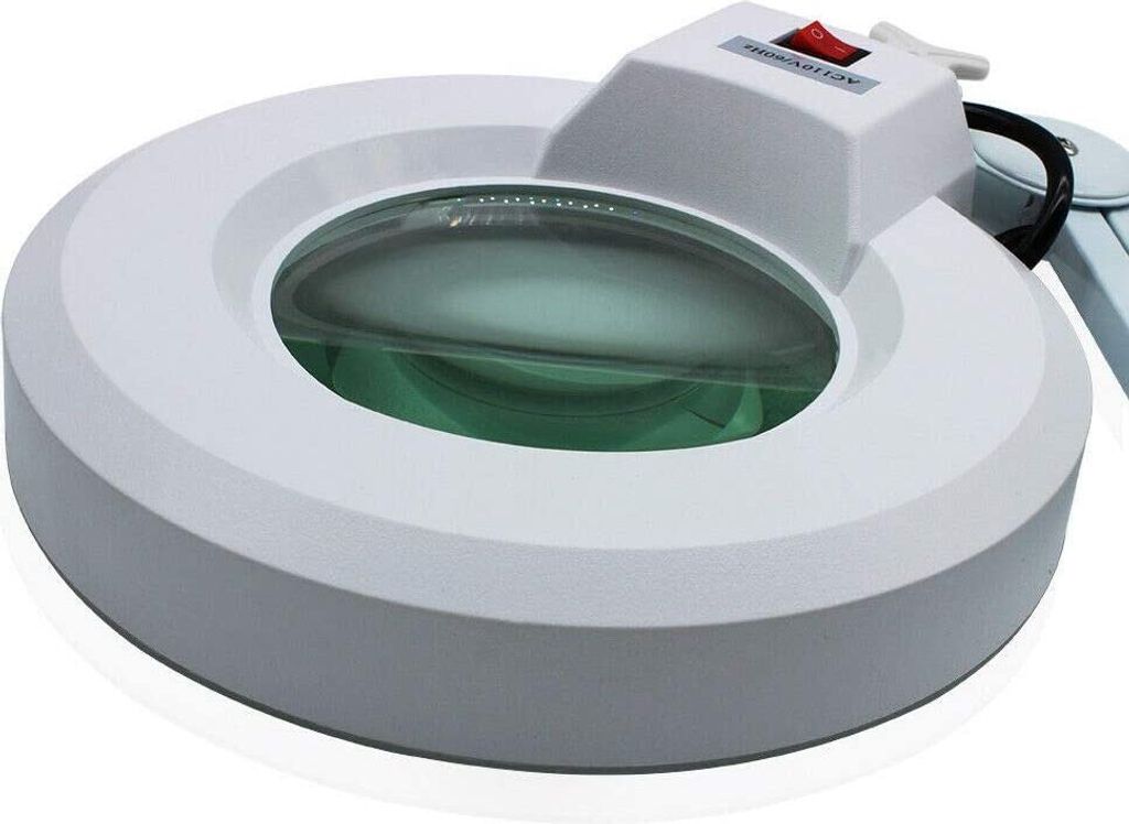 Xigner LED Lupenleuchte Mit Stativ - 5x Vergrößerung, Dimmbar & 180° Flexibel (125mm)