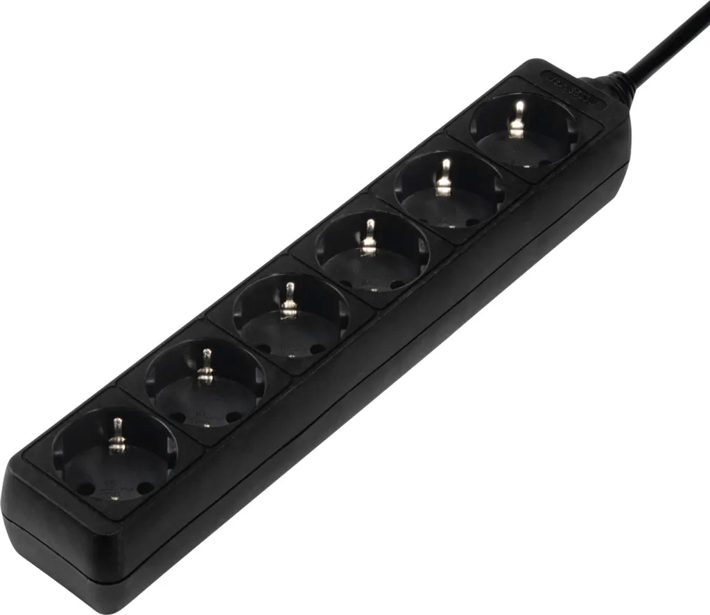 Multipresa Hama 6 Posti 45° | 3680W 16A | Cavo 1.4m Nero Shop