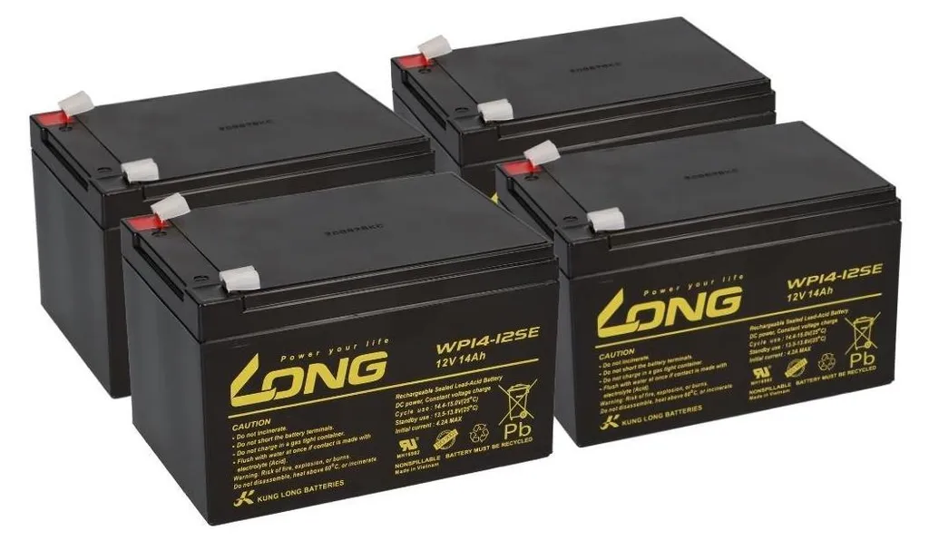 Batterie Plomb 48V pour MZ Charly - Kit 4 Accus 12V 14Ah AGM de Rechange