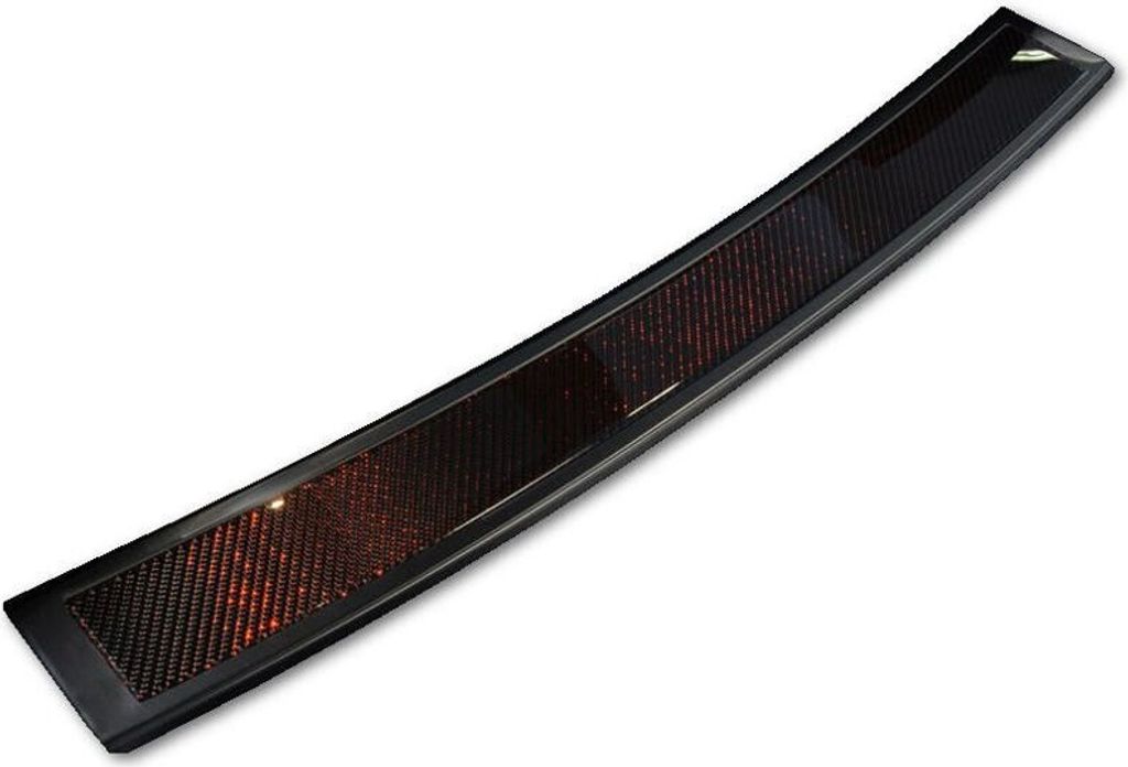 Ladekantenschutz Stoßstangenschutz Edelstahl schwarz Carbon Fiber schwarz/rot passend für Volvo XC90 II 2015->