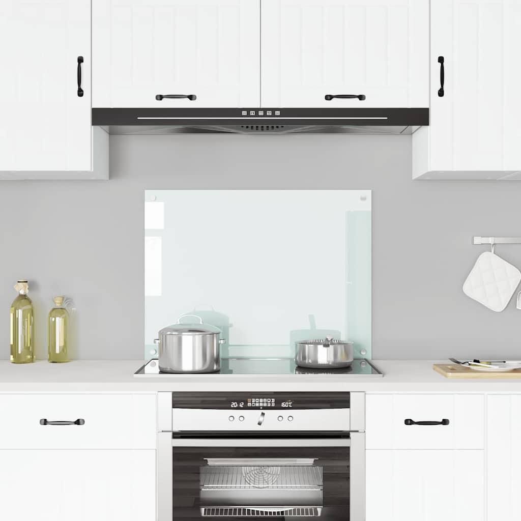 vidaXL Fond de cuisine blanc 80x60 cm verre trempé Image du produit 