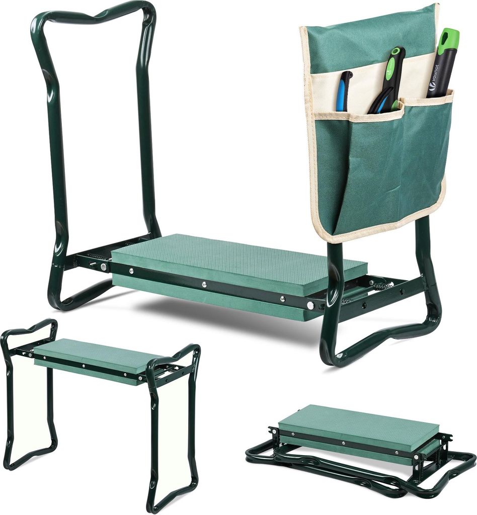 VOUNOT® 2in1 Kniebank für Gartenarbeit, Gartenhocker Produktbild 