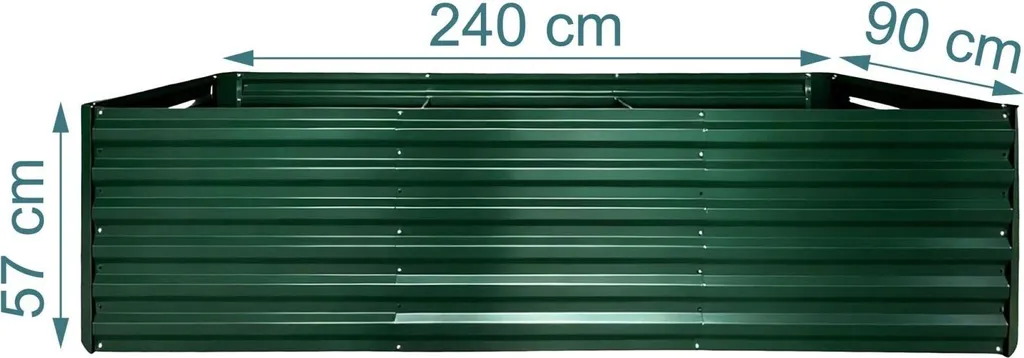 Potager de Jardin Géant en Acier Galvanisé 240cm - Structure Renforcée