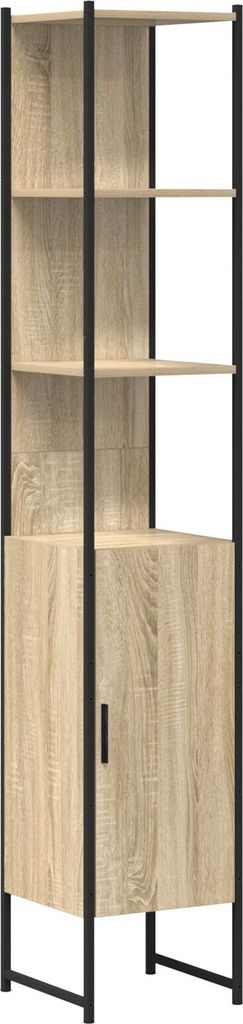 Möbel Badschrank Sonoma Eiche 33x33x185,5 cm Holzwerkstoff - Badspiegel 864342