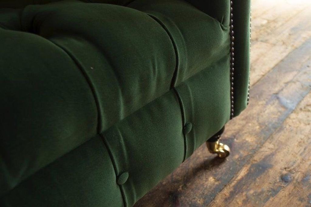 Chesterfield Couch Sofa Polster 3 Sitzer Couchen Sitz Garnitur Sofas Grüne Neu