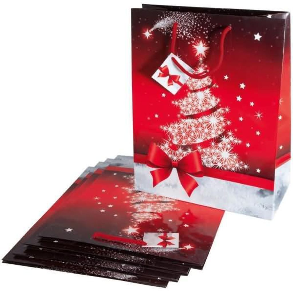 SIGEL GT022 Geschenktasche groß, Sparkling Tree, Produktbild 5