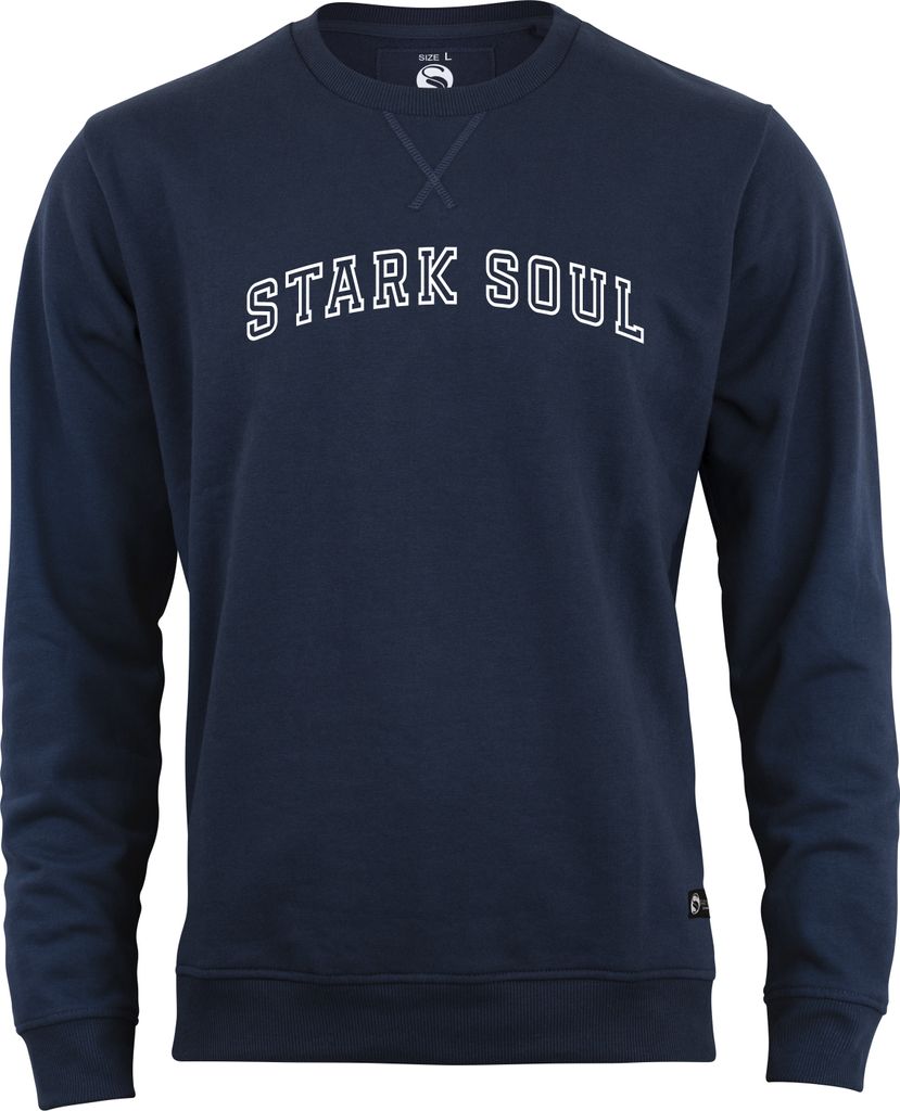 Stark Soul Uni Sweatshirt COLLEGE, Rundhals-Sweater – Pullover, Uni, Innen angeraut, Farbe: Marine, Gr: S