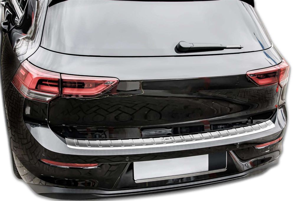 Edelstahl Ladekantenschutz für VW GOLF 8 SCHRÄGHECK | ab 2020- | mit Abkantung