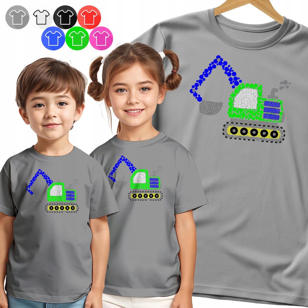 Kinder-T-Shirt - Tagsüber Punkt Traktor Traktor Punkt - 86 Xxxs