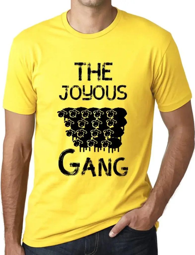 Herren Grafik T-Shirt Die fröhliche Bande – The Joyous Gang – Öko-Verantwortlich Vintage Jahrgang Kurzarm Lustige Druck Geburtstag Geschenk Mann