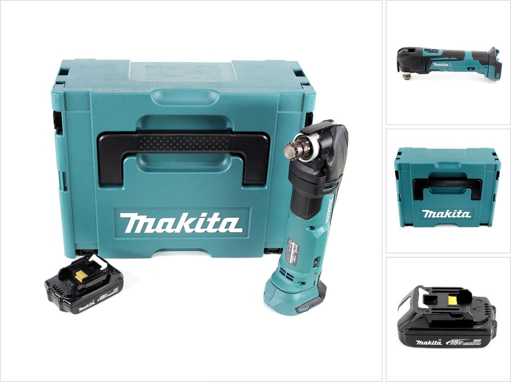 Makita DTM 51 18V Li-Ion Akku Multifunktionswerkzeug im Makpac + 1x BL 1815 N 18V - 1,5 Ah Li-Ion Akku - ohne Zubehör, ohne Ladegerät