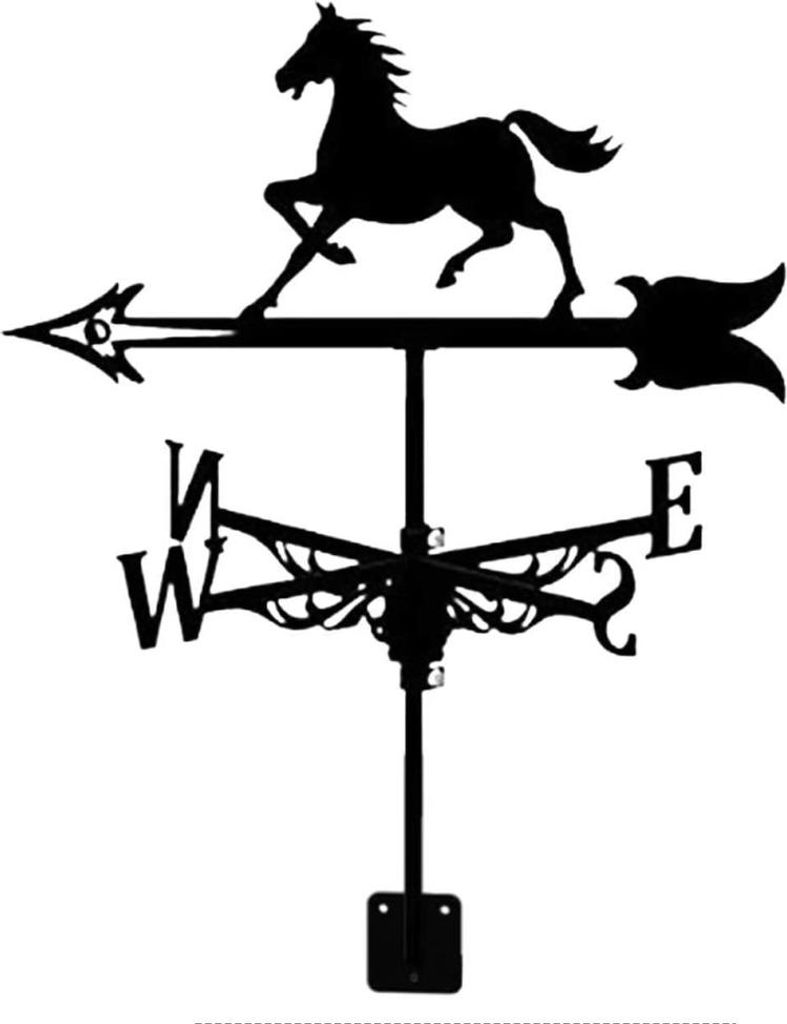 Wetterfahne aus Edelstahl, Ornament, Wetterfahne, Schrottpferd