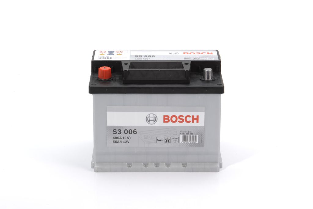 Bosch S3 006, 56 Ah, 12 V, 480 A, Auto, Links platziert, Produktbild 