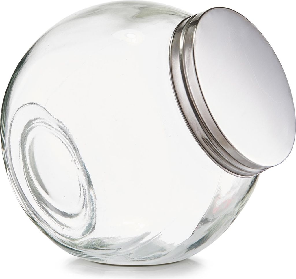ZELLER 19787 Vorratsglas CANDY 1200 ml mit Edelstahldeckel, Produktbild 