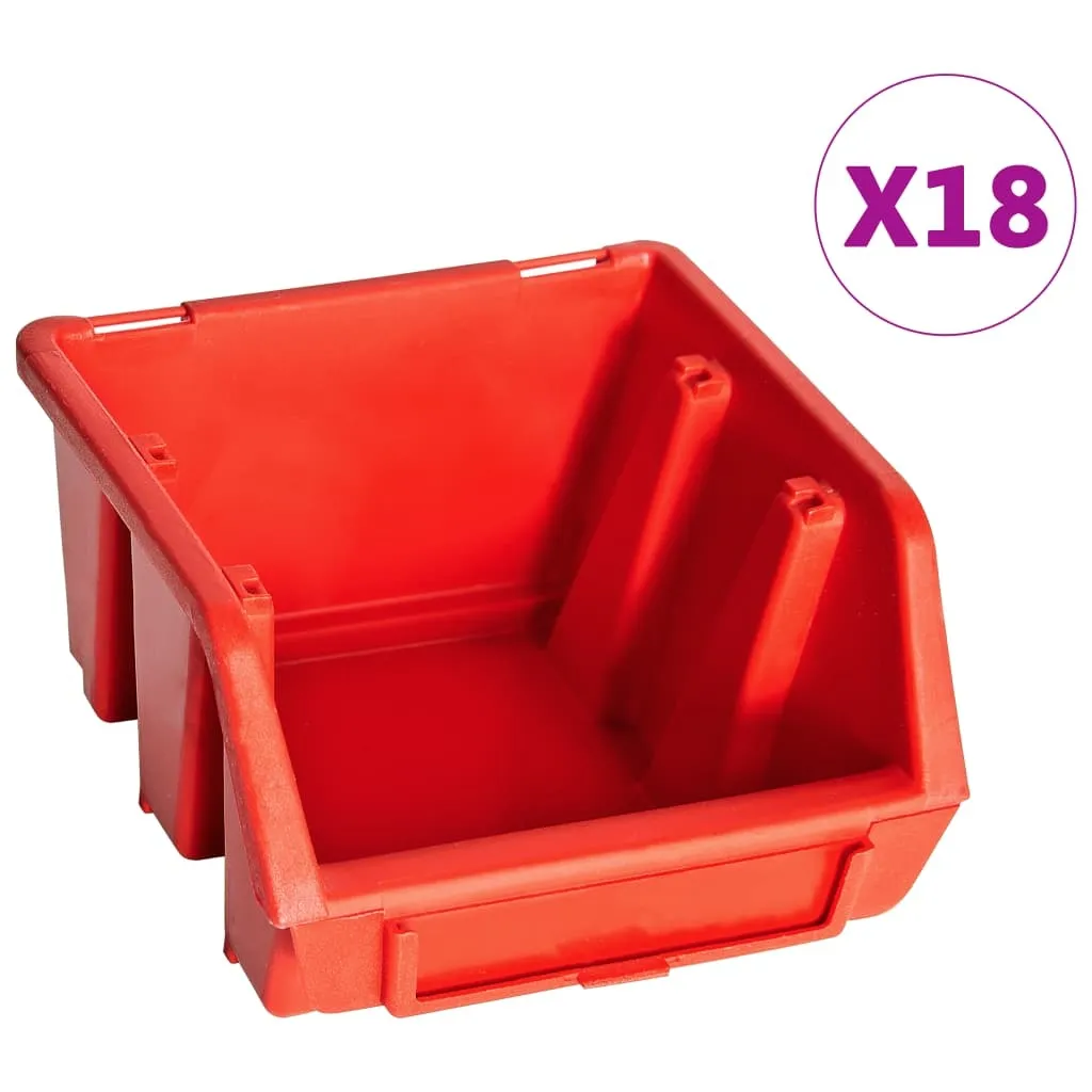 Fini le désordre avec ce système de 32 bacs à bec muraux pour atelier