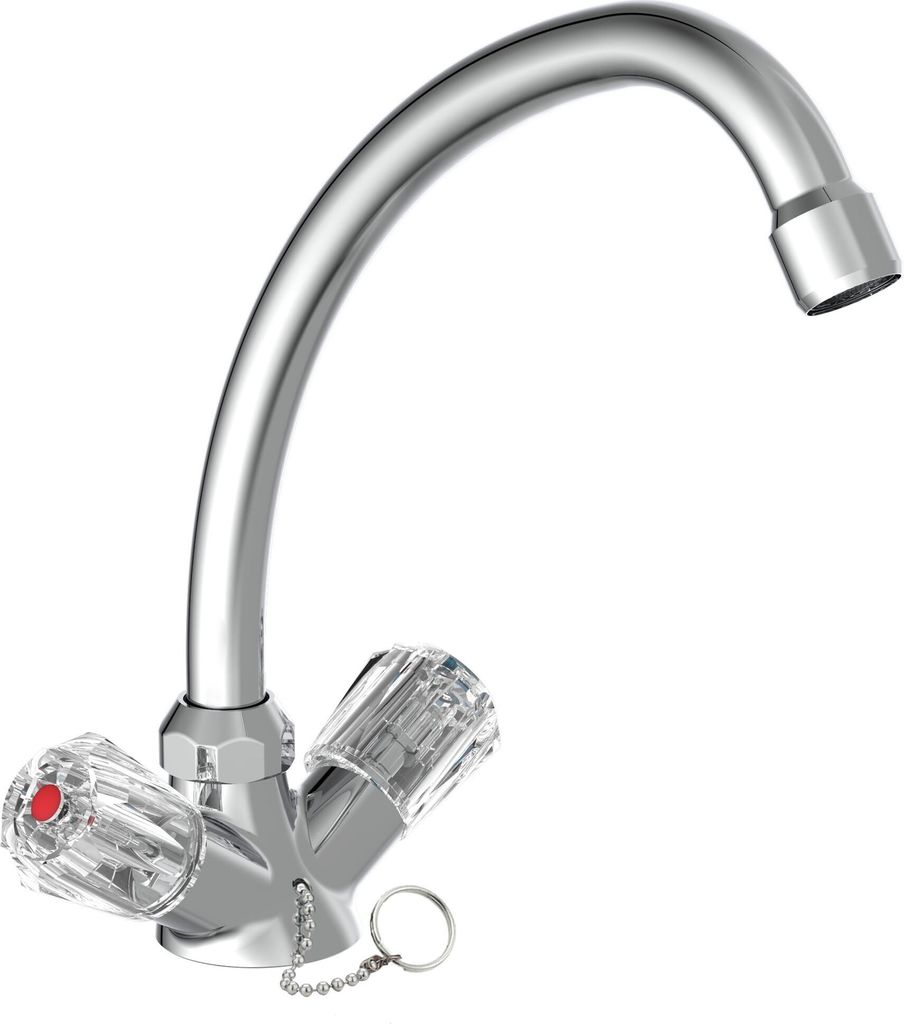 SCHÜTTE Waschtischarmatur BRILLANT, Niederdruckarmatur, Wasserhahn Bad, Chrom