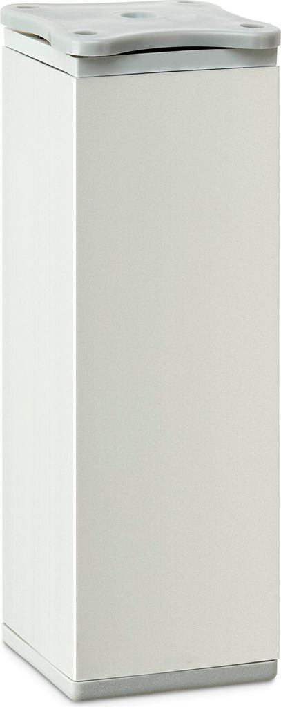 4 Stück Möbelfüße Quebec 120 mm (+ 10 mm) 40x40mm Silberoptik eloxiert höhenverstellbare Möbelbeine aus Aluminium Sotech