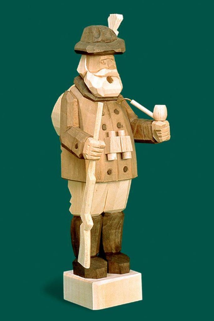 Räucherfigur Förster geschnitzt Höhe 25cm NEU Produktbild 
