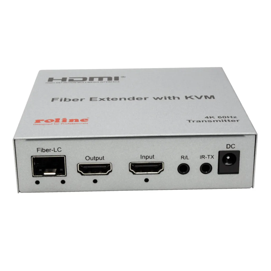 Extenseur KVM ROLINE 14.01.3363 - Ultra HD 4K60 et Portée 20km par LWL - 4