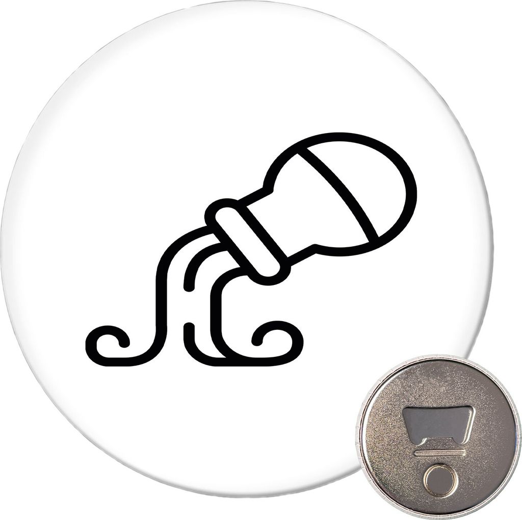 Huuraa Magnet Wassermann Sternzeichen Symbol 59mm Kühlschrankmagnet rund Flaschenöffner Geschenkidee