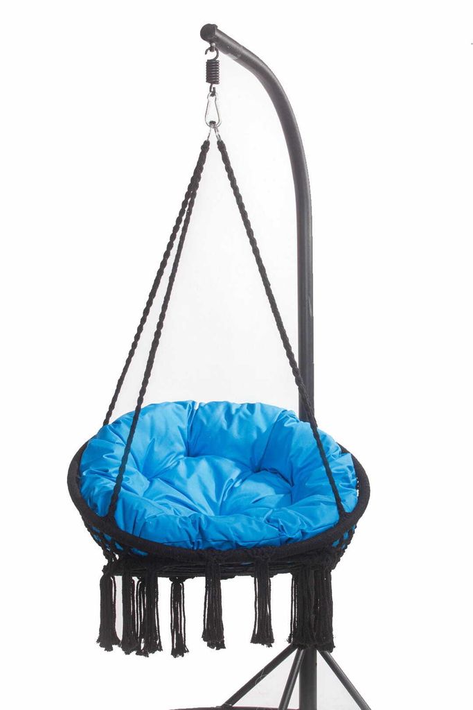 Gartenkissen für hängesessel Hängekorb kissen Runde 90x90 cm | kissen kissen polyrattan hängesessel outdoor Hängesessel kissen Blau