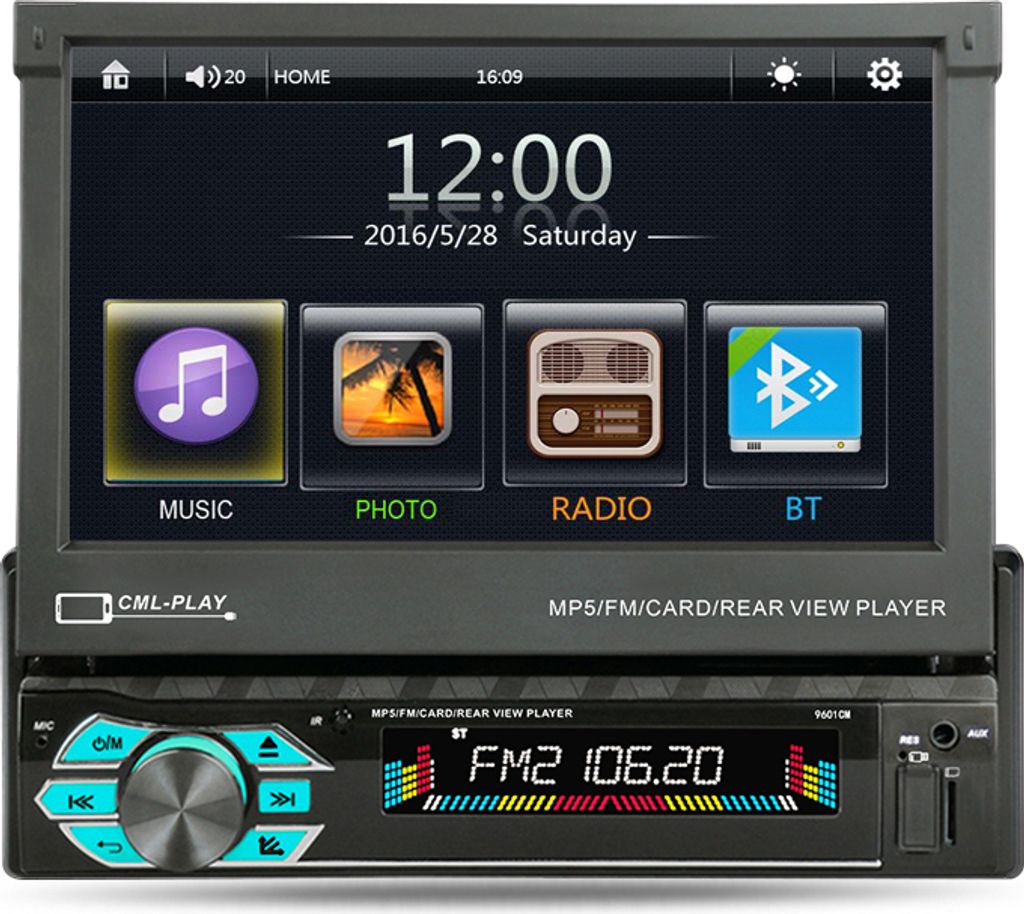 7palcové autorádio Bluetooth MP5 přehrávač FM rádio Obrázek produktu 2