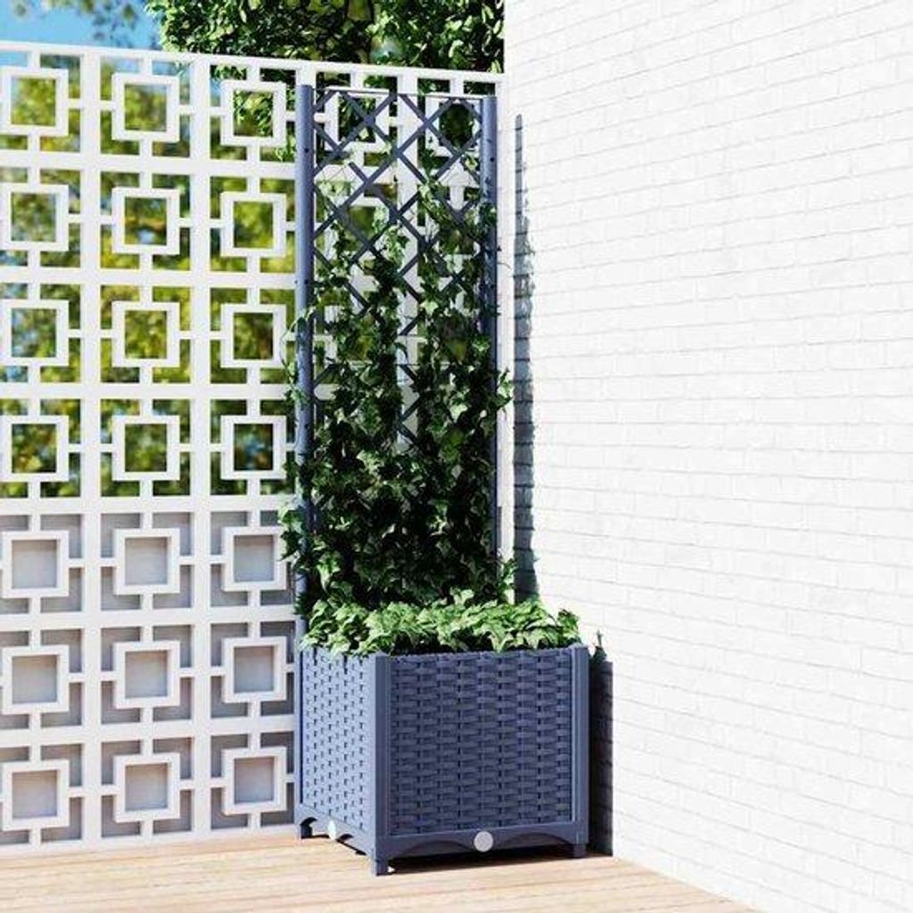 Plastik-Look-Blumenkasten-mit-Klimaregelung-40x40x136cm-PP-Grün-Weiß-Schön-Terrasse