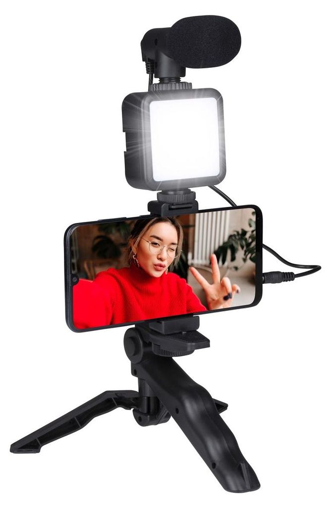 Grundig Ed-38135: 3-in-1 Selfie Studio Vlogging Kit mit Produktbild 