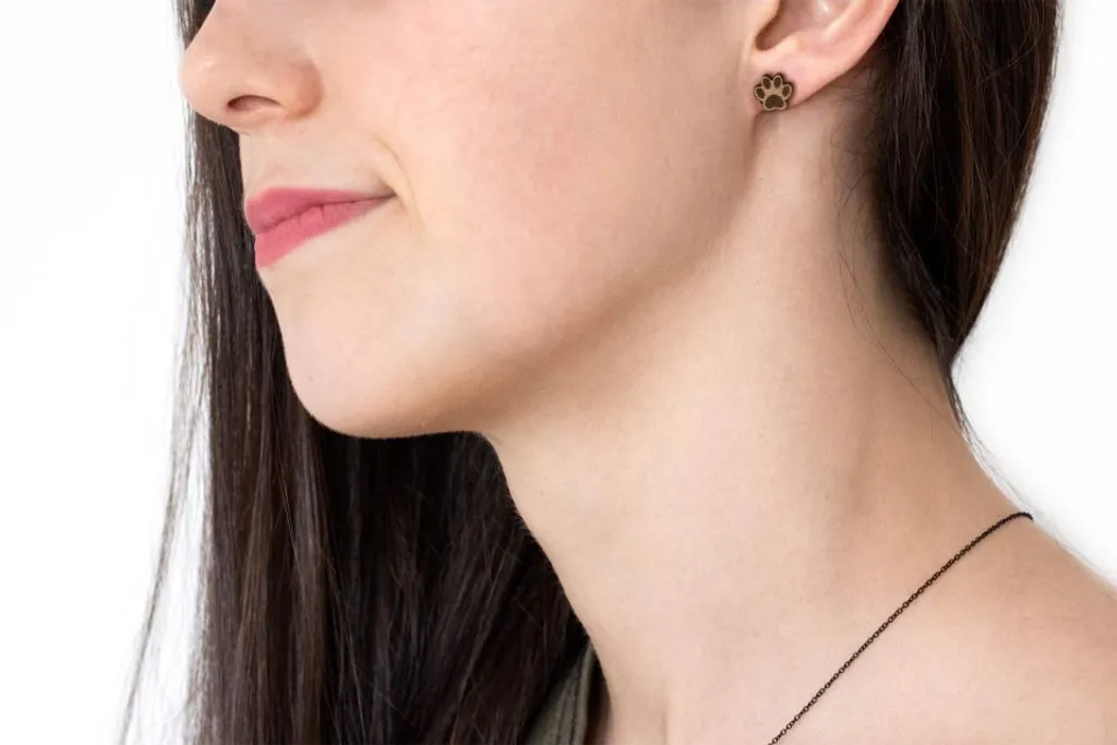 BeWooden Orecchini Orso in Legno | Gioielli Artigianali Donna - 3