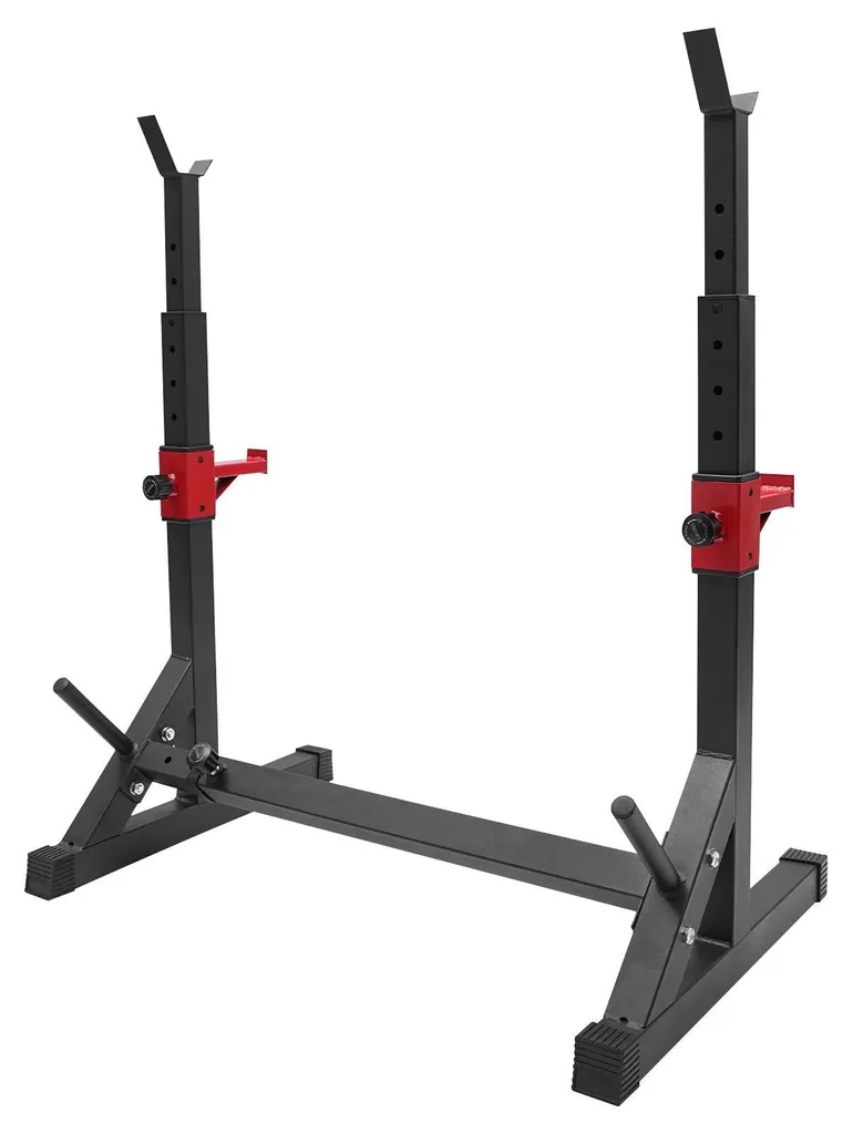 Support Barre de Musculation pour Squat et Développé Couché Ajustable