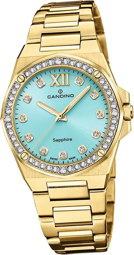 Candino Edelstahl Damen Uhr Analog Elegant Armbanduhr gold Elegance D2UC4755/2