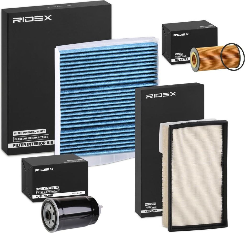 RIDEX Filterset Inspektionspaket Filtersatz für VOLVO V70 II (285) S60 I (384) XC70 Cross Country (295) S80 I (184)