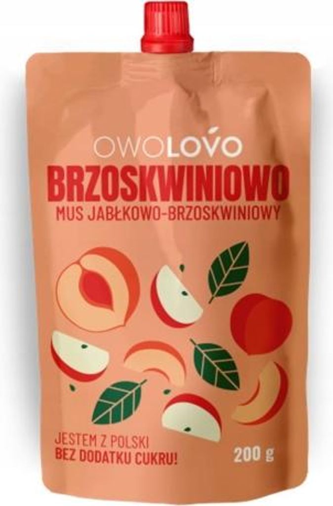 Mus owocowy brzoskwinia jabłko Owolovo dla dzieci 200 g Immagine del prodotto 
