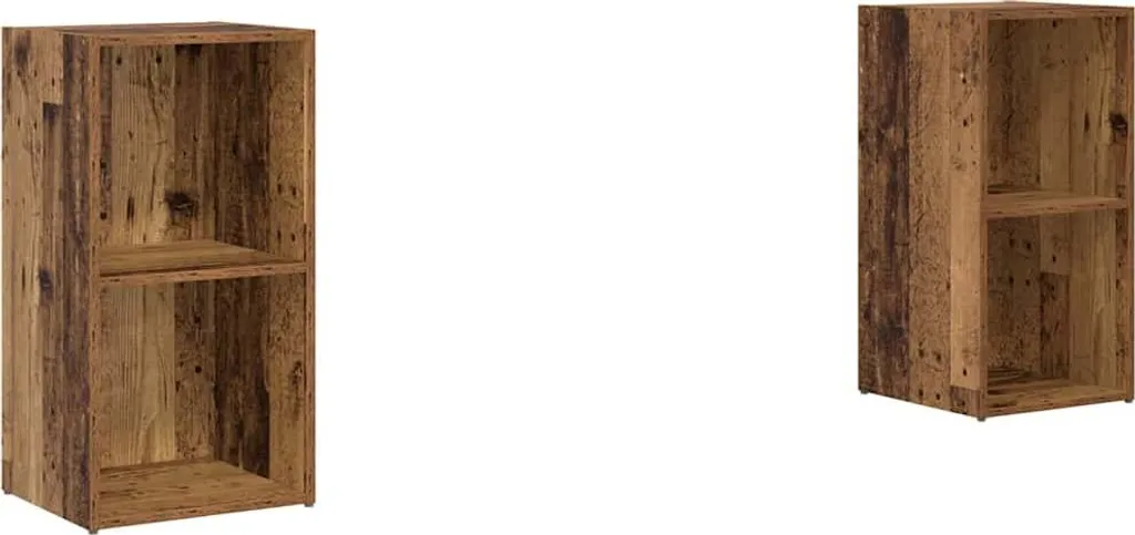 vidaXL Set mobile TV 2 pezzi Legno riciclato 72 x 35 x 36,5 cm Materiale ligneo