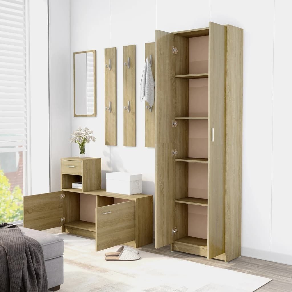 vidaXL Šatníková skriňa Sonoma Dub 55x25x189 cm odvodený Obrázok produktu 3
