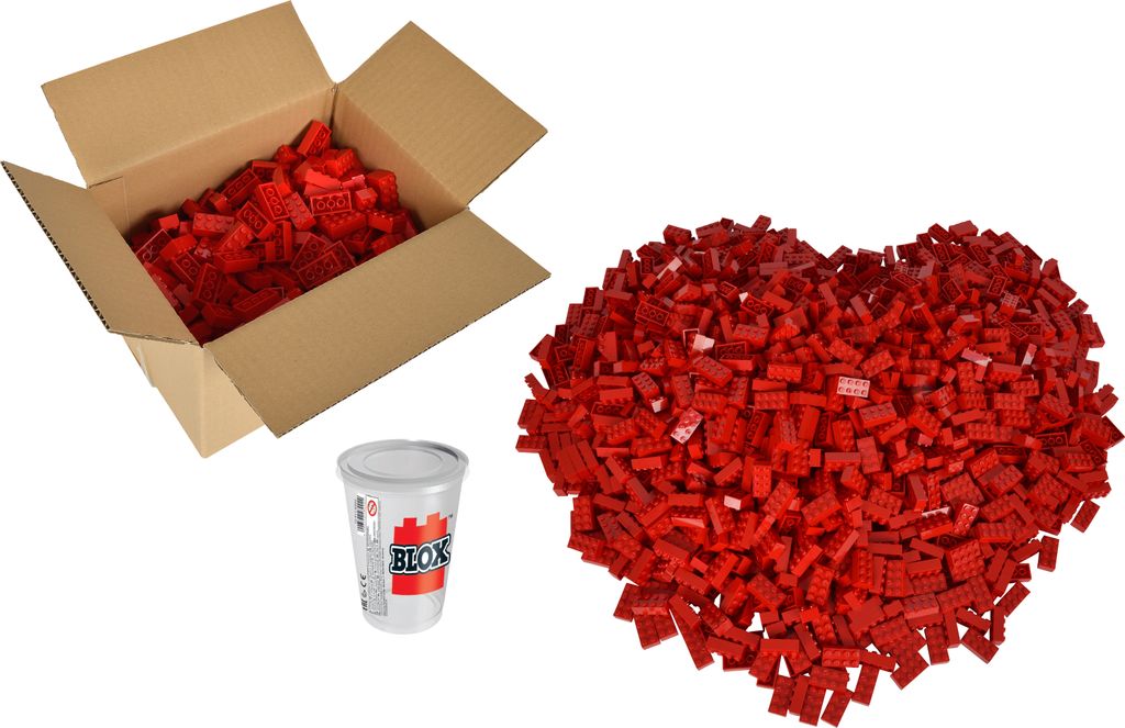 Simba Toys Blox - 500 8er Bausteine rot - kompatibel mit Produktbild 