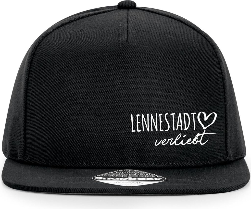Huuraa Cappy Mütze Lennestadt verliebt Black Polyester Snapback Kappe Geschenkidee