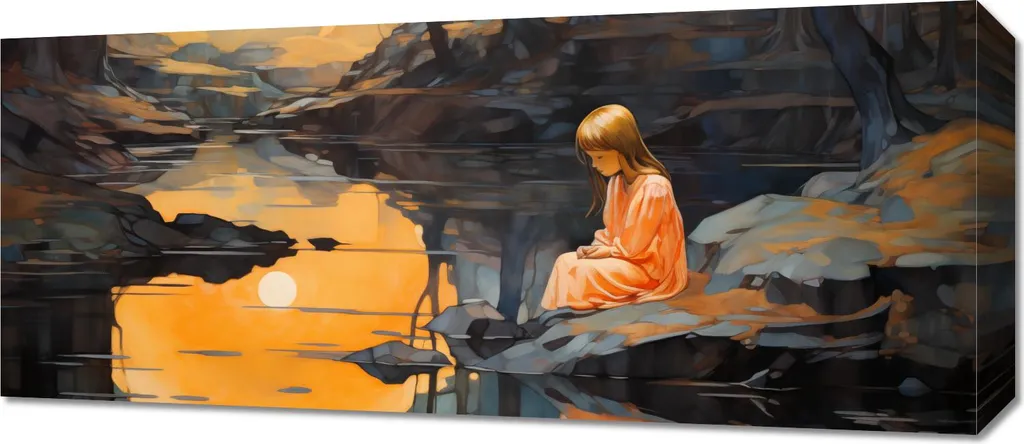 Quadro 70x30 Incanto al Tramonto | Minimal Design Panorama Wall Art