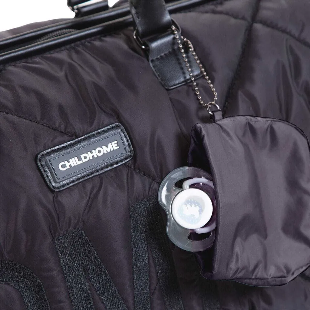 Sac à Langer Maternité Matelassé Noir pour Sorties et Week-end Bébé - 9