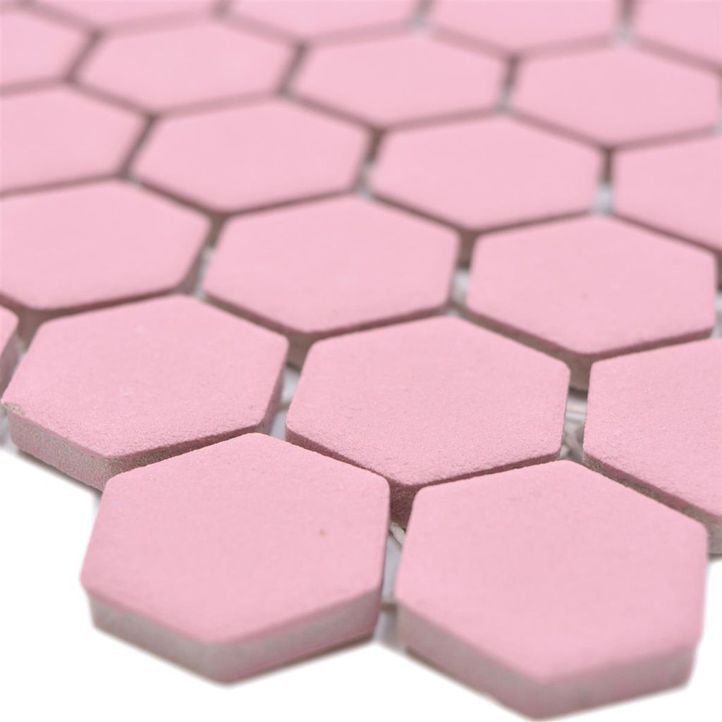 Keramikmosaik Bismarck R10B Hexagon Rosa H23 Produktbild 